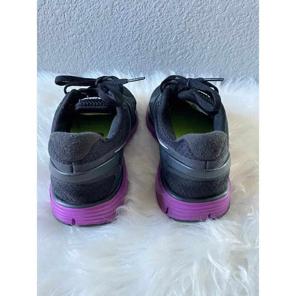Nike Lunar Fit Sole US 8 Athletic Women's Running Sneakers Black Lace Up